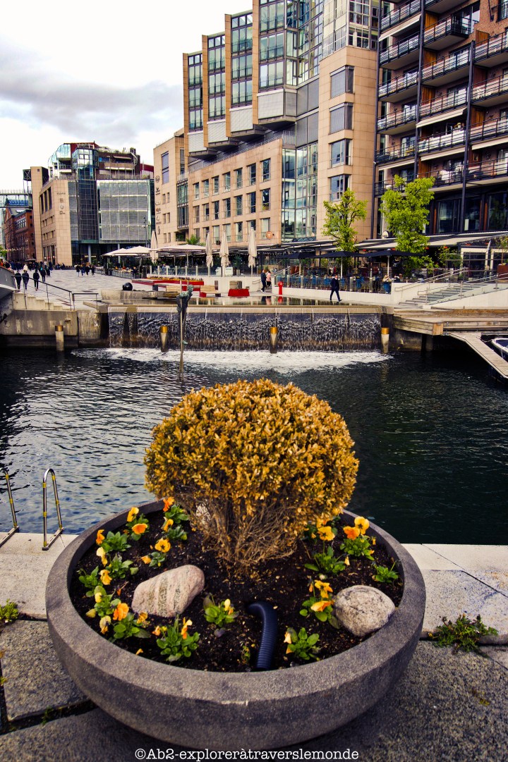 Centre d'Oslo - vue de la chute